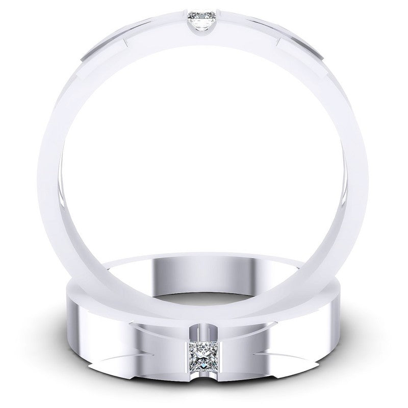 Princess Cut Diamonds Wedding Sets in 14KT Yellow Gold