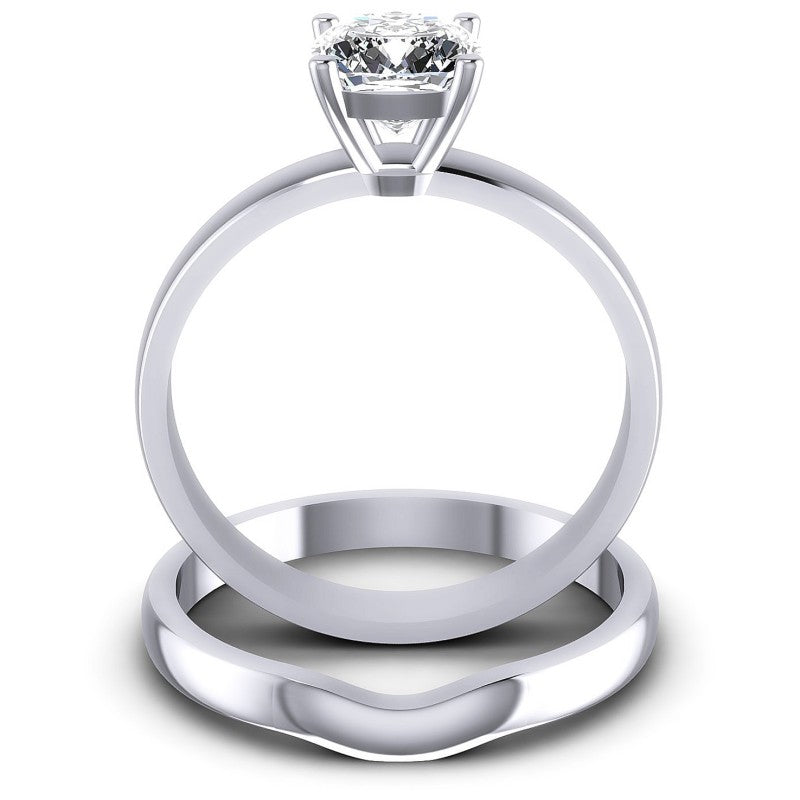 Cushion Cut Diamonds Bridal Set in 14KT Yellow Gold
