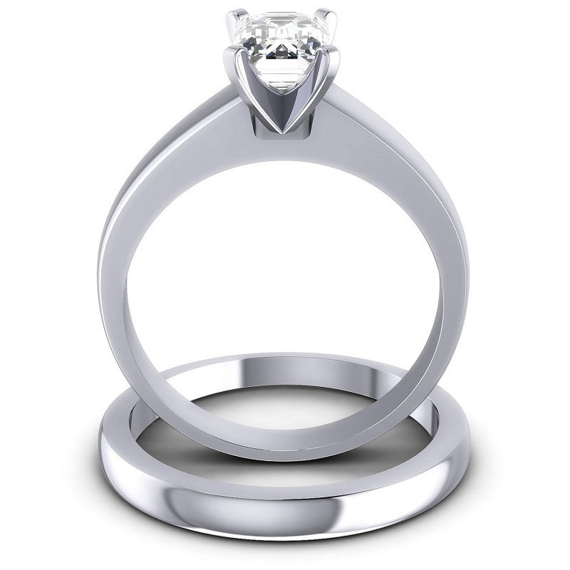 Emerald Cut Diamonds Bridal Set in 14KT Yellow Gold