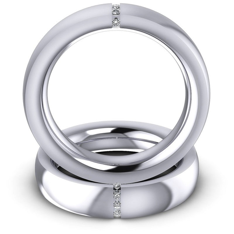 Round Cut Diamonds Wedding Sets in 14KT Yellow Gold