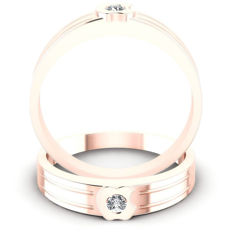Round Cut Diamonds Wedding Sets in 18KT Yellow Gold