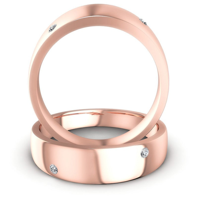 Round Cut Diamonds Wedding Sets in 18KT Yellow Gold