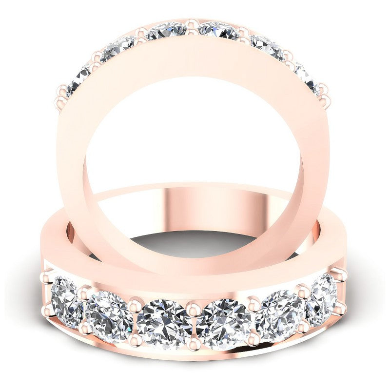 Round Cut Diamonds Wedding Sets in 18KT Yellow Gold
