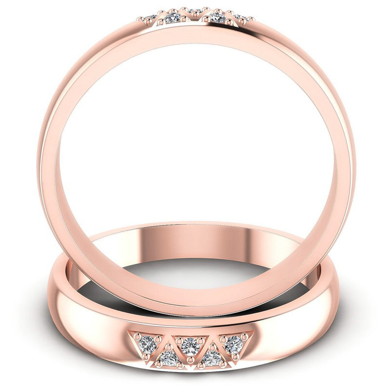 Round Cut Diamonds Wedding Sets in 18KT Yellow Gold