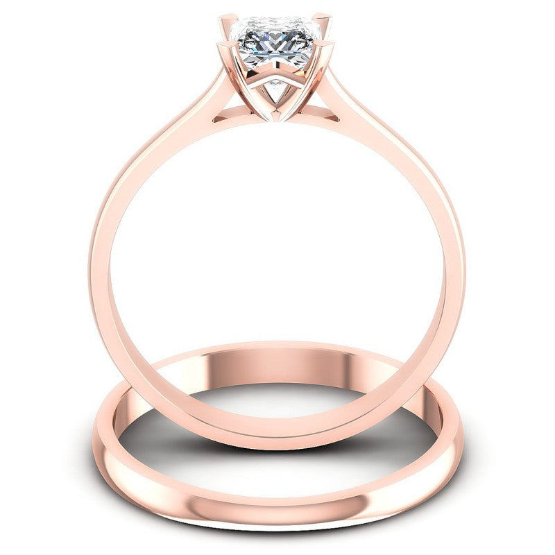 Princess Cut Diamonds Bridal Set in 18KT Yellow Gold