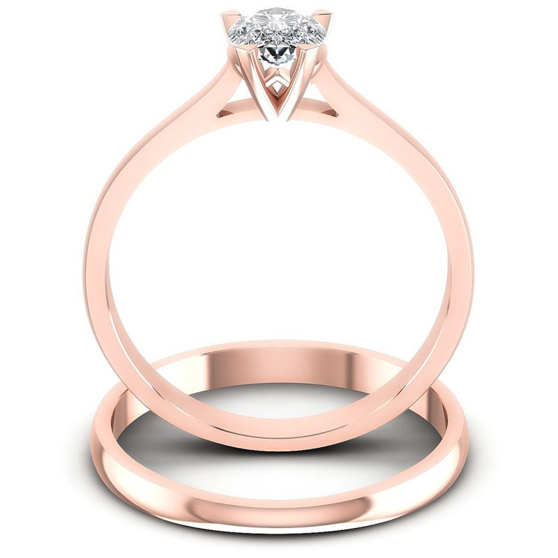 Pear Cut Diamonds Bridal Set in 18KT Yellow Gold