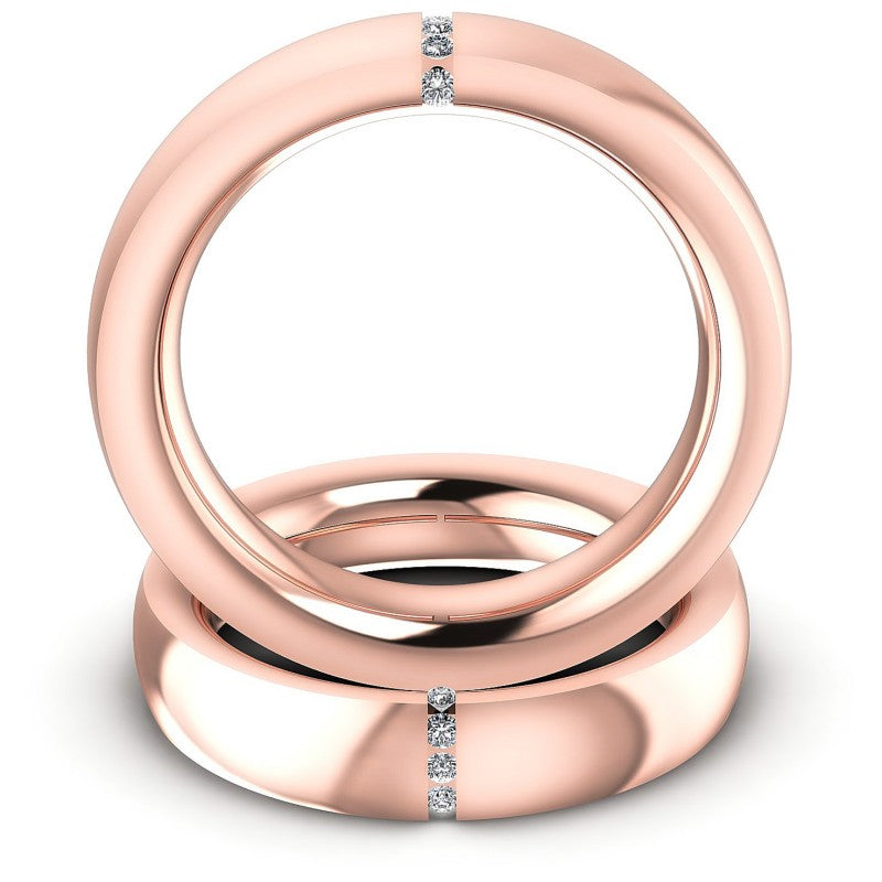 Round Cut Diamonds Wedding Sets in 18KT Yellow Gold