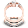 Round And Emerald Cut Diamonds Bridal Set in 18KT Yellow Gold