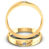 Princess And Round Cut Diamonds Wedding Sets in 14KT Yellow Gold
