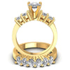 Oval And Pear Cut Diamonds Bridal Set in 14KT Yellow Gold