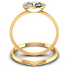 Oval Cut Diamonds Bridal Set in 14KT Yellow Gold