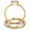 Emerald Cut Diamonds Bridal Set in 14KT Yellow Gold