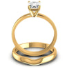 Emerald Cut Diamonds Bridal Set in 14KT Yellow Gold