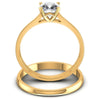 Cushion Cut Diamonds Bridal Set in 14KT Yellow Gold