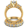 Round Diamonds 1.50CT Bridal Set in 14KT Yellow Gold