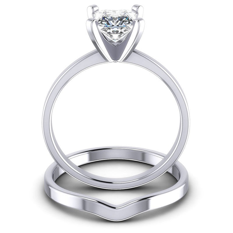 Princess Cut Diamonds Bridal Set in 14KT Yellow Gold