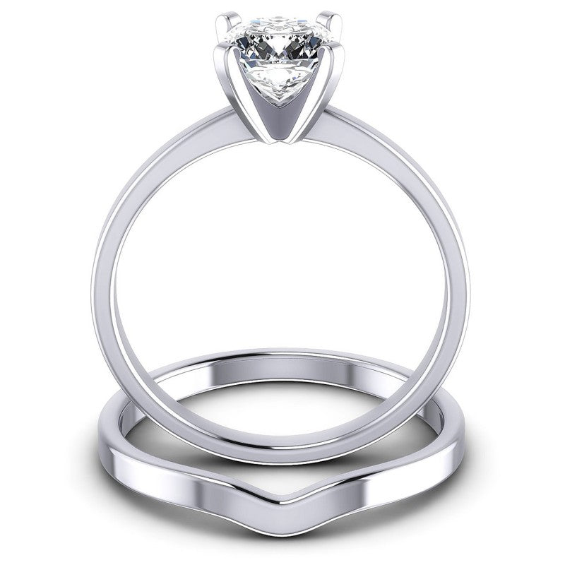 Cushion Cut Diamonds Bridal Set in 14KT Yellow Gold