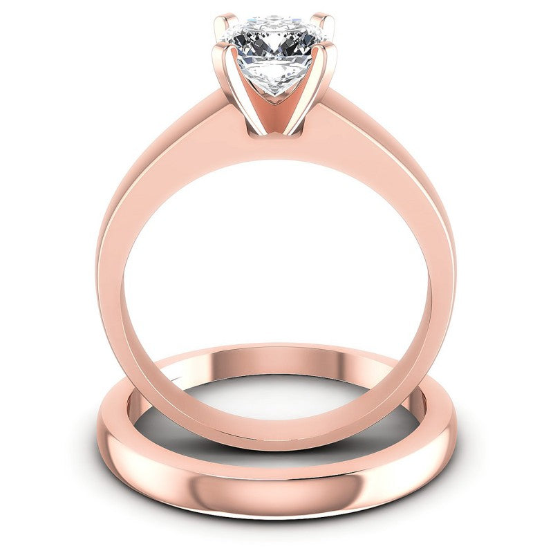 Cushion Cut Diamonds Bridal Set in 18KT Yellow Gold
