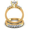 Princess And Oval Cut Diamonds Bridal Set in 14KT Yellow Gold