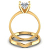 Princess Cut Diamonds Bridal Set in 14KT Yellow Gold