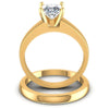 Princess Cut Diamonds Bridal Set in 14KT Yellow Gold