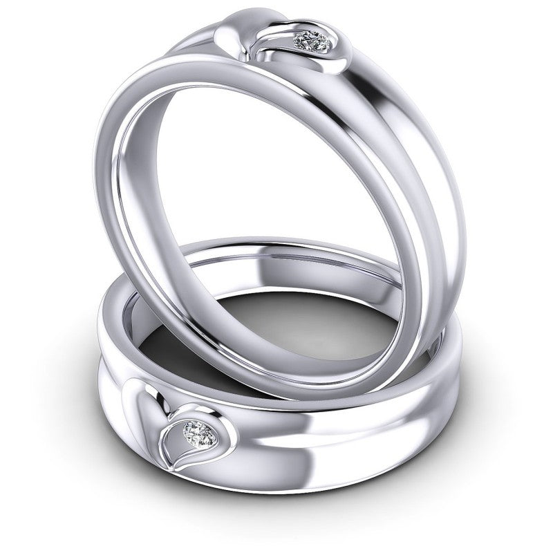 Round Cut Diamonds Wedding Sets in 14KT Rose Gold