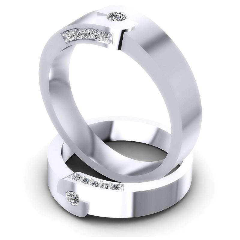 Round Cut Diamonds Wedding Sets in 14KT Rose Gold