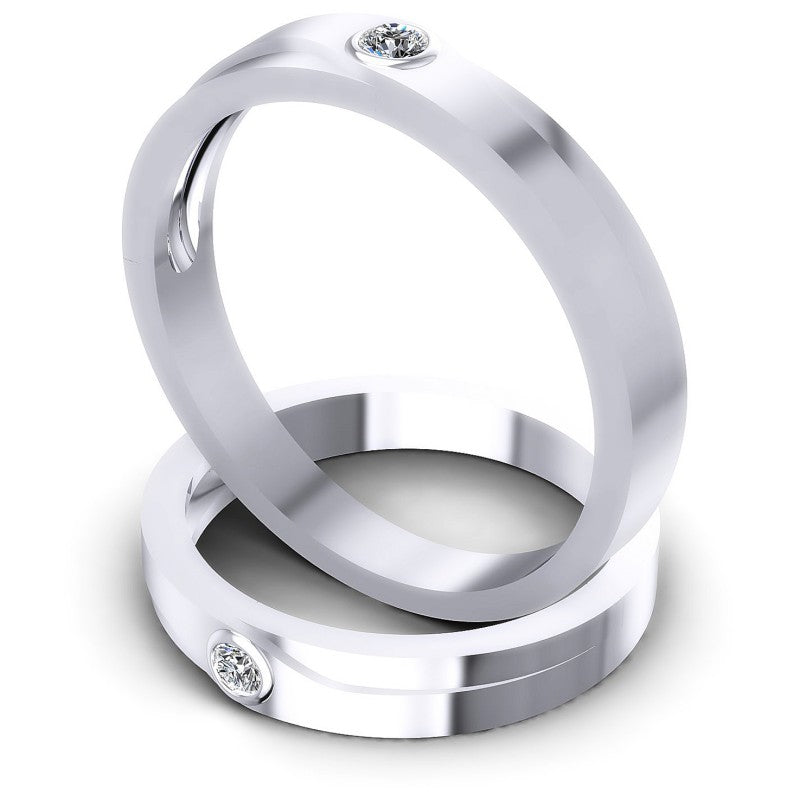 Round Cut Diamonds Wedding Sets in 14KT Rose Gold