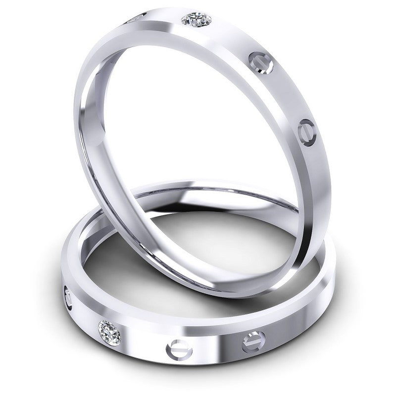 Round Cut Diamonds Wedding Sets in 14KT Rose Gold