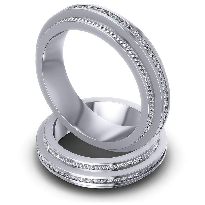 Round Cut Diamonds Wedding Sets in 14KT Rose Gold