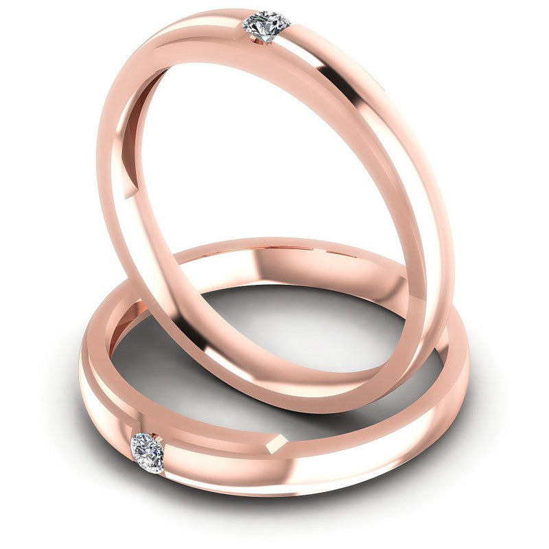 Round Cut Diamonds Wedding Sets in 18KT Rose Gold