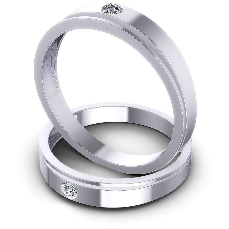Round Cut Diamonds Wedding Sets in 14KT Rose Gold
