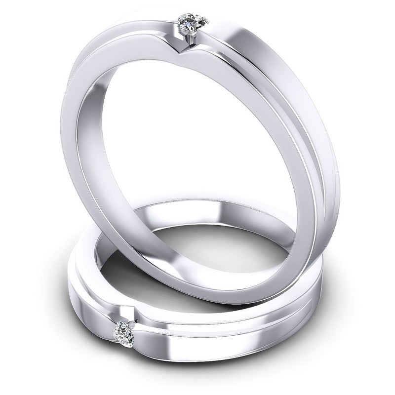 Round Cut Diamonds Wedding Sets in 14KT Rose Gold