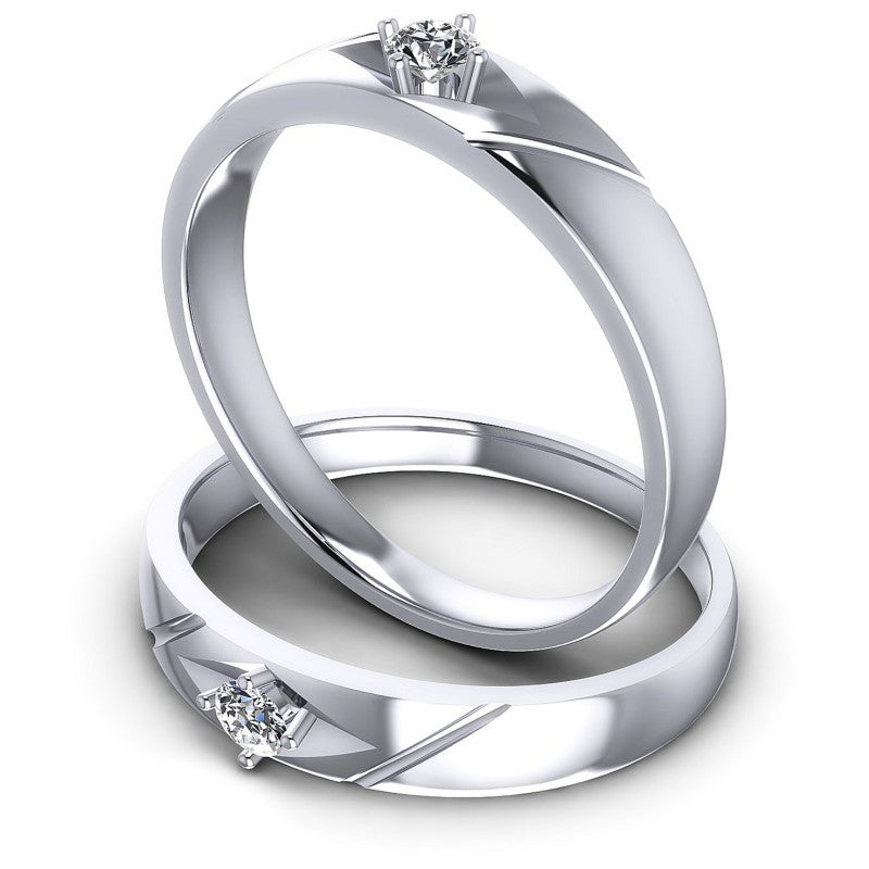 Round Cut Diamonds Wedding Sets in 14KT Rose Gold