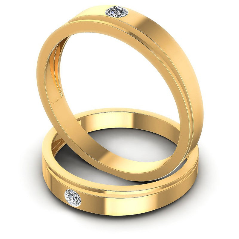 Round Cut Diamonds Wedding Sets in 14KT Rose Gold