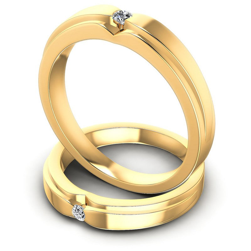 Round Cut Diamonds Wedding Sets in 14KT Rose Gold
