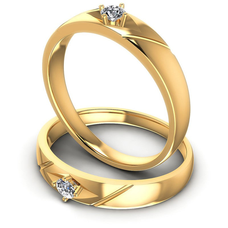 Round Cut Diamonds Wedding Sets in 14KT Rose Gold