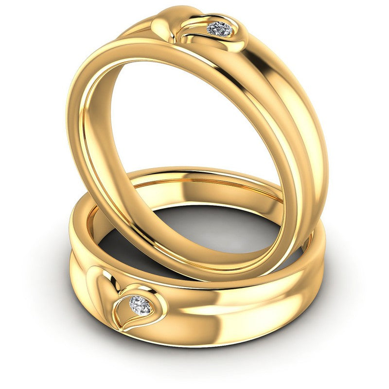 Round Cut Diamonds Wedding Sets in 14KT Rose Gold