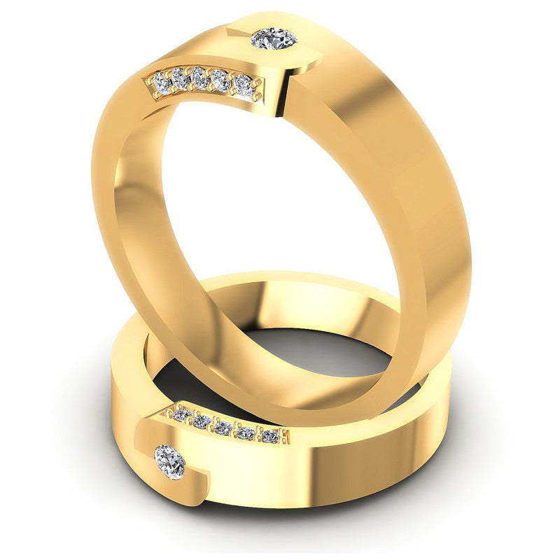 Round Cut Diamonds Wedding Sets in 14KT Rose Gold