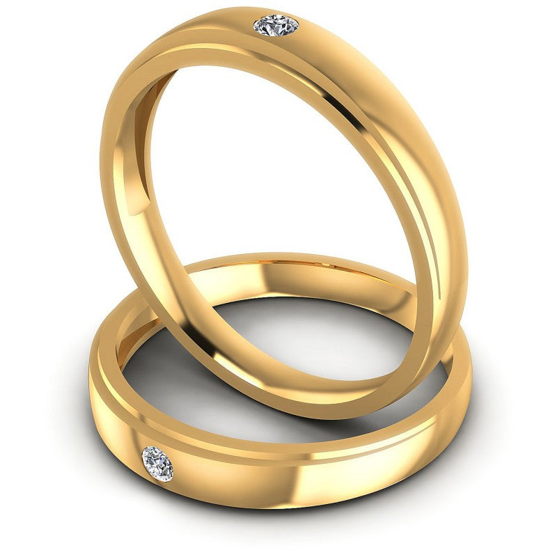 Round Cut Diamonds Wedding Sets in 14KT Rose Gold