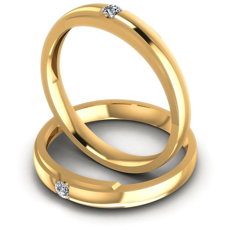 Round Cut Diamonds Wedding Sets in 14KT Rose Gold
