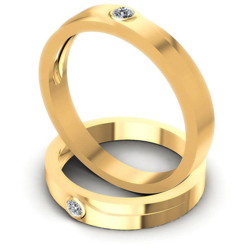 Round Cut Diamonds Wedding Sets in 14KT Rose Gold