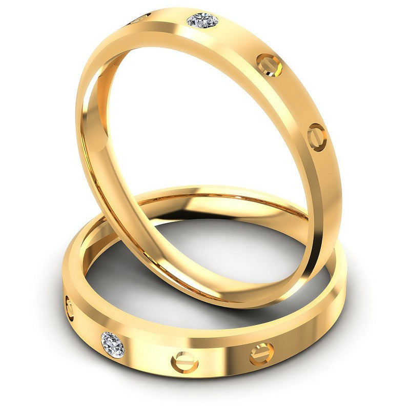Round Cut Diamonds Wedding Sets in 14KT Rose Gold