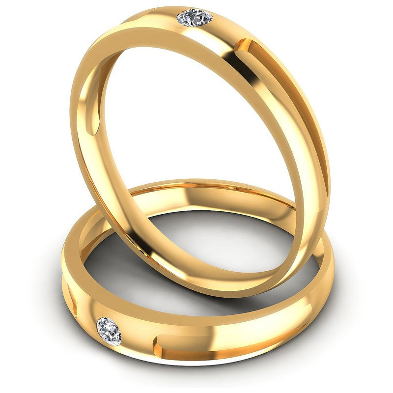 Round Cut Diamonds Wedding Sets in 14KT Rose Gold