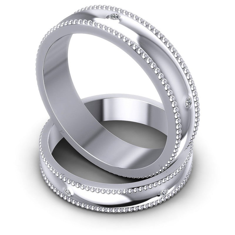 Round Cut Diamonds Wedding Sets in 14KT Rose Gold