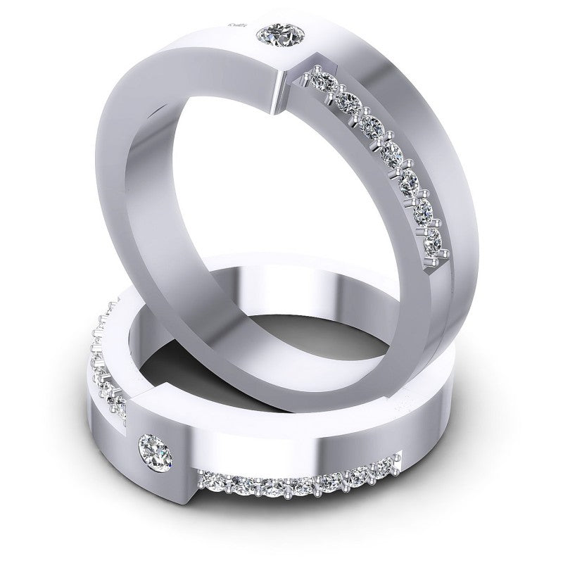 Round Cut Diamonds Wedding Sets in 14KT Rose Gold