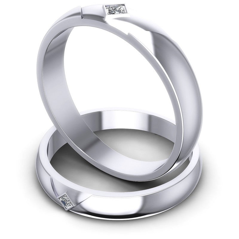 Princess Cut Diamonds Wedding Sets in 14KT Rose Gold