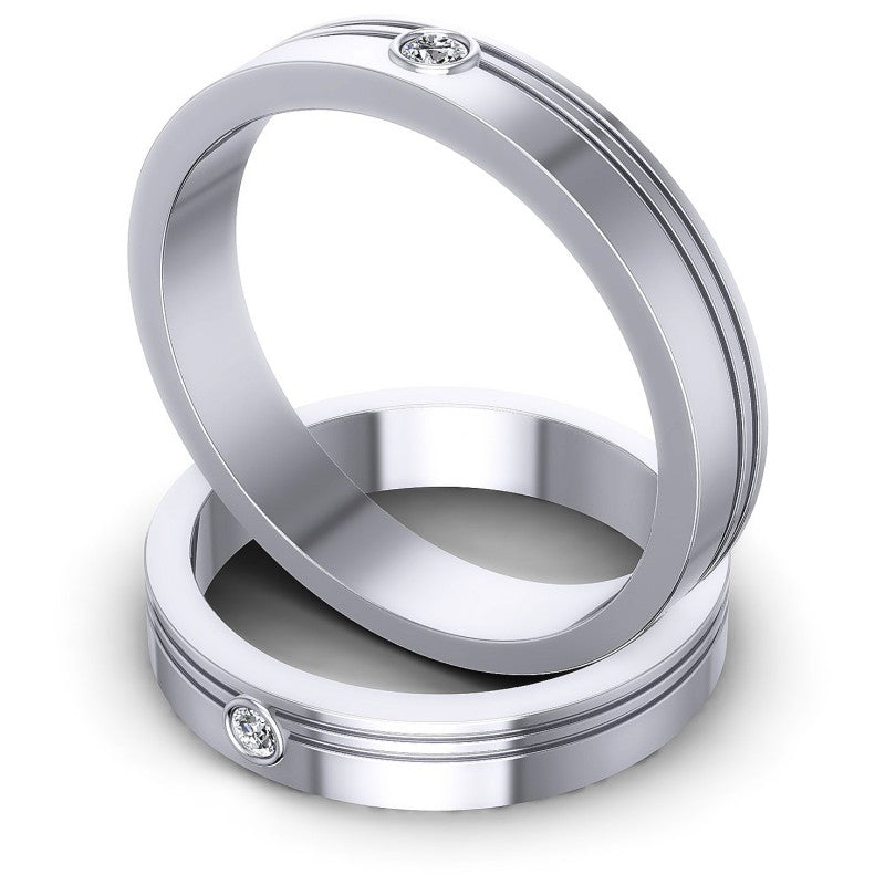 Round Cut Diamonds Wedding Sets in 14KT Rose Gold