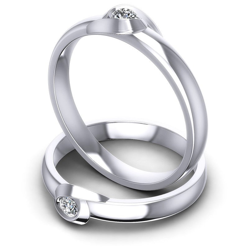 Round Cut Diamonds Wedding Sets in 14KT Rose Gold