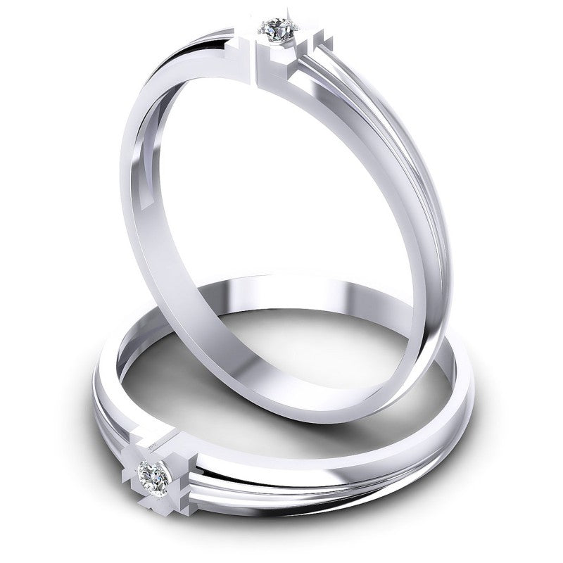 Round Cut Diamonds Wedding Sets in 14KT Rose Gold